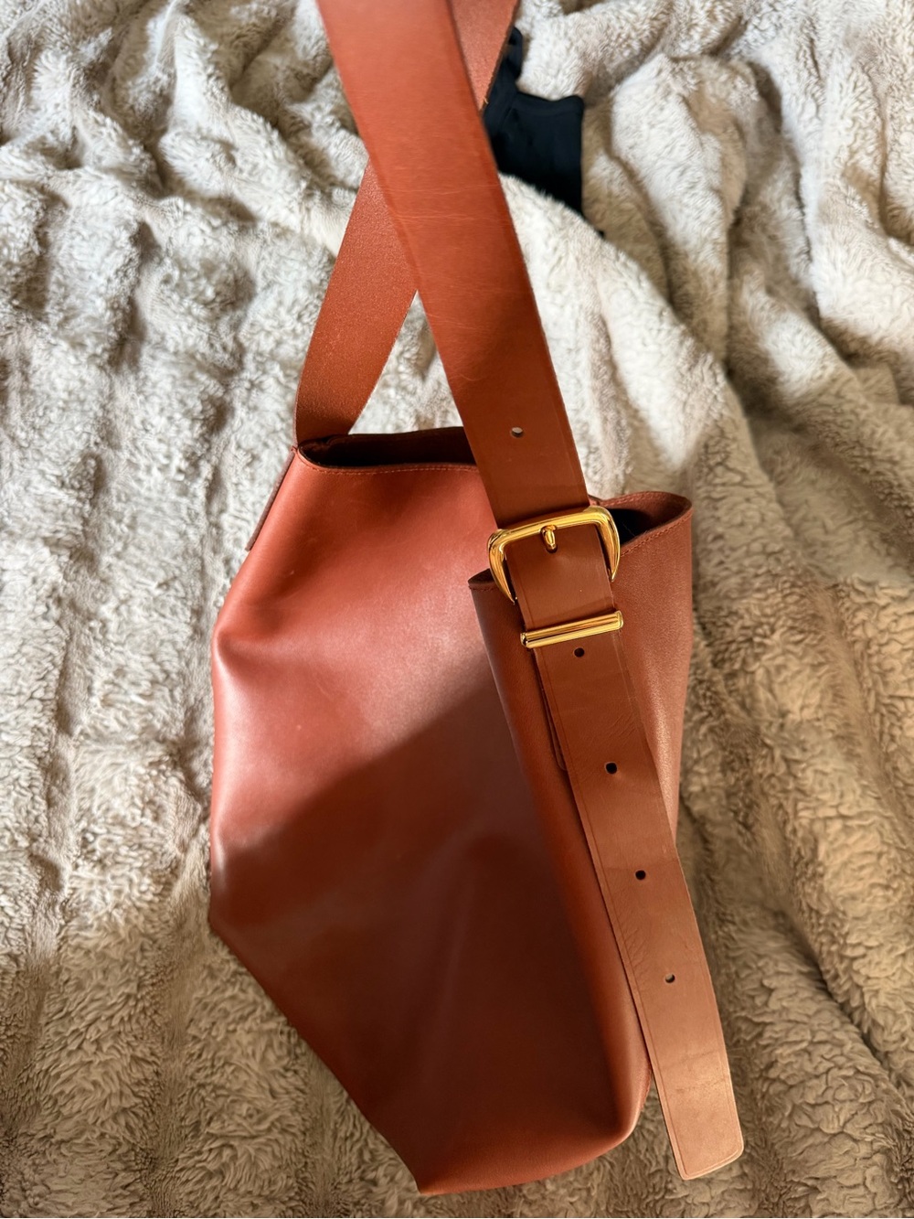 Rust Leather Shoulder Bag - Picture 2 of 5